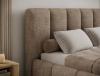 Photo Upholstered bed with storage compartment 140/160/180 x 200 cm - EDVIGE Beige