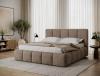 Photo Upholstered bed with storage compartment 140/160/180 x 200 cm - EDVIGE Beige