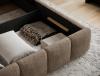 Photo Upholstered bed with storage compartment 140/160/180 x 200 cm - EDVIGE Beige