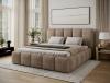Photo Upholstered bed with storage compartment 140/160/180 x 200 cm - EDVIGE Beige