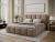 Upholstered bed with storage compartment 140/160/180 x 200 cm - EDVIGE Beige