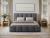 Upholstered bed with storage compartment 140/160/180 x 200cm - EDVIGE Gray