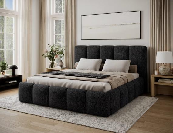 Photo Bed, wooden frame, underbed drawer EDVIGE