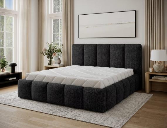 Photo Bed, wooden frame, underbed drawer EDVIGE