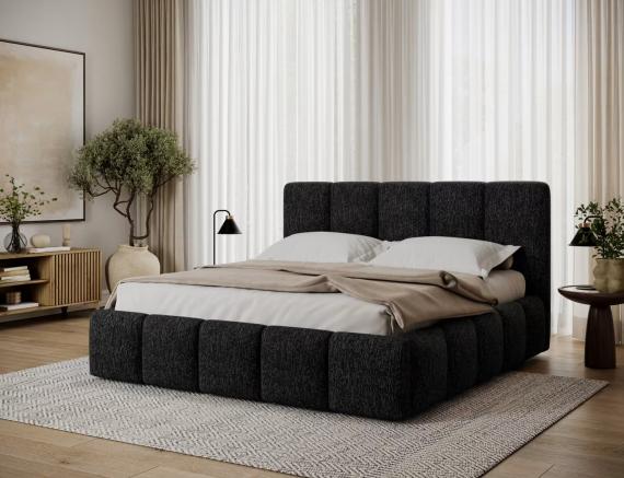 Photo Bed, wooden frame, underbed drawer EDVIGE