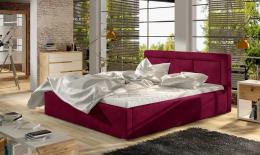 Cama Tapizada Con Contenedor - Belluno, 160 x 200cm, rojo