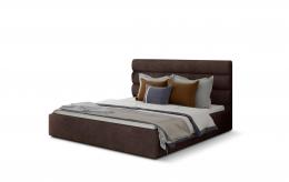 Cama Tapizada Con Contenedor - Caramel, gris, 180*200