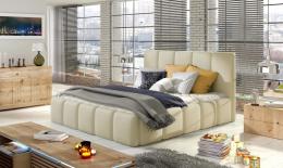 Cama tapizada con contenedor - EDVIGE, beige, 140*200