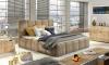 Foto Cama tapizada con contenedor 140/160/180 x cm - EDVIGE Beige