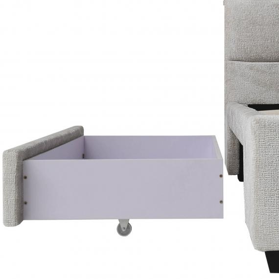 Foto CAMA TAPIZADA Crema - AUREA 160