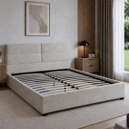 CAMA TAPIZADA Crema - AUREA 160