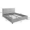 Foto CAMA TAPIZADA Gris - AUREA 160