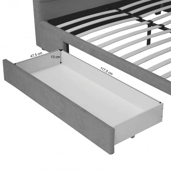 Foto CAMA TAPIZADA Gris - AUREA 160