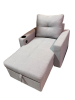 Foto Chaise Longue con arcon de almacenamiento+USB+type-C+portavasos 95x135 cm COSTA