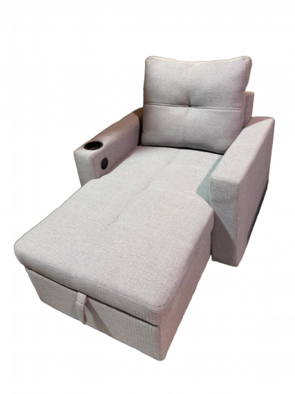 Foto Chaise Longue con arcon de almacenamiento+USB+type-C+portavasos 95x135 cm COSTA