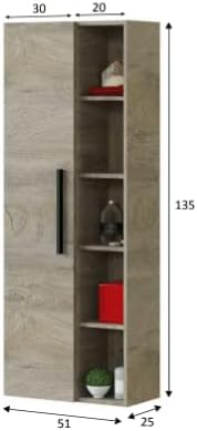 Foto Columna colgar 1 puerta + estantes REF: 305471C - ATENEA