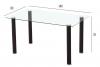 Foto Comedor: mesa rectangular con tapa de cristal y 6 sillas – YURI, blanco