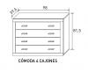 Foto COMODA 4 CAJONES MOD.LARA CAMBRIA-BLANCO