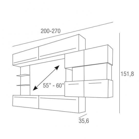 Foto Composición de salón - Nilo, 265 cm