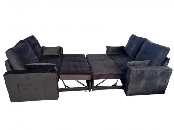 Foto Conjunto 2+2: dos sofás cama moderno+USB+type-C+portavasos - Costa