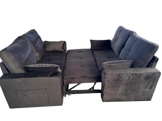 Foto Conjunto 2+2: dos sofás cama moderno+USB+type-C+portavasos - Costa
