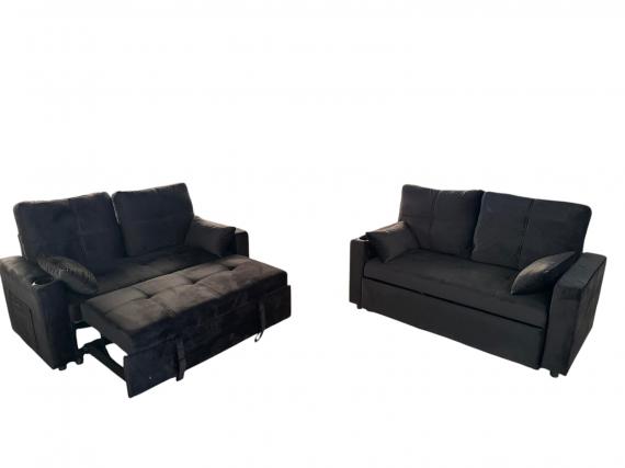 Foto Conjunto 2+2: dos sofás cama moderno+USB+type-C+portavasos - Costa