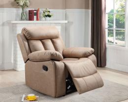 Conjunto 3+1+1: sofá tres plazas y dos sillones relax – Madrid, Beige