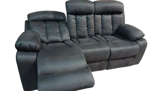 Foto Conjunto 3+2 dos sofás  relax con motores eléctrico+USB+portavasos – Texas