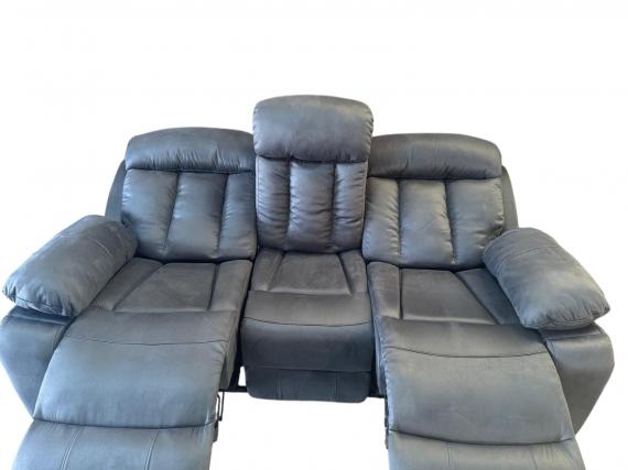 Foto Conjunto 3+2 dos sofás  relax con motores eléctrico+USB+portavasos – Texas