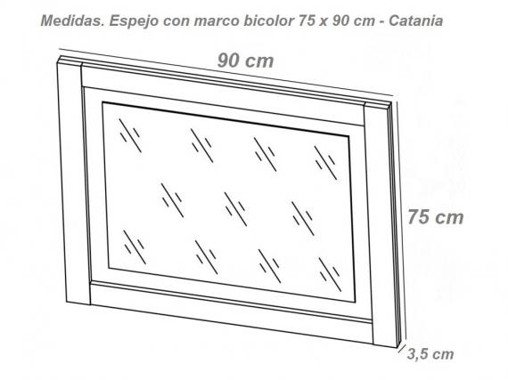 Foto Conjunto de dormitorio moderno: cabecero, 2 mesitas, cómoda, espejo – Lara 01