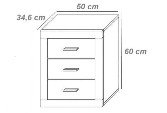 Foto Conjunto de dormitorio moderno: cabecero, 2 mesitas, cómoda, espejo – Lara 01