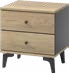 Foto Conjunto de dormitorio moderno: cama+cabecero, 2 mesitas, cómoda - FRISCO