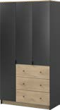 Foto Conjunto de dormitorio moderno: cama+cabecero, 2 mesitas, cómoda - FRISCO