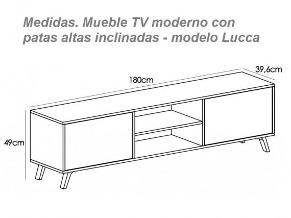 Foto Conjunto de salón moderno, patas inclinadas, 180 cm – Soto, blanco - roble