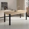 Foto Conjunto mesa de comedor extensible - 140/180 - 6 sillas oliva - RODOS 82BS