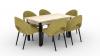 Foto Conjunto mesa de comedor extensible - 140/180 - 6 sillas oliva - RODOS 82BS