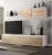 Conjunto para salón - Tv Home, blanco artik - roble canadian