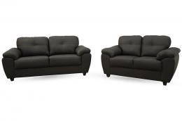 Conjunto sofa 3+2 plazas - Capri, Negro