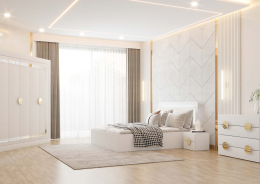 Conjuntos de dormitorio - PEARL, blanco + oro.