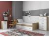 Foto Dormitorio con cama, sinfonier y mesa de estudio – Champion, cambria - blanco