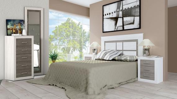Photo DORMITORIO MATRIMONIO MOD.LARA 2 AMBIENTE 3 AND-GRI