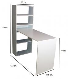 ESCRITORIO CON ESTANTERIA MOD.VILLENA BLANCO-CAMBRIA