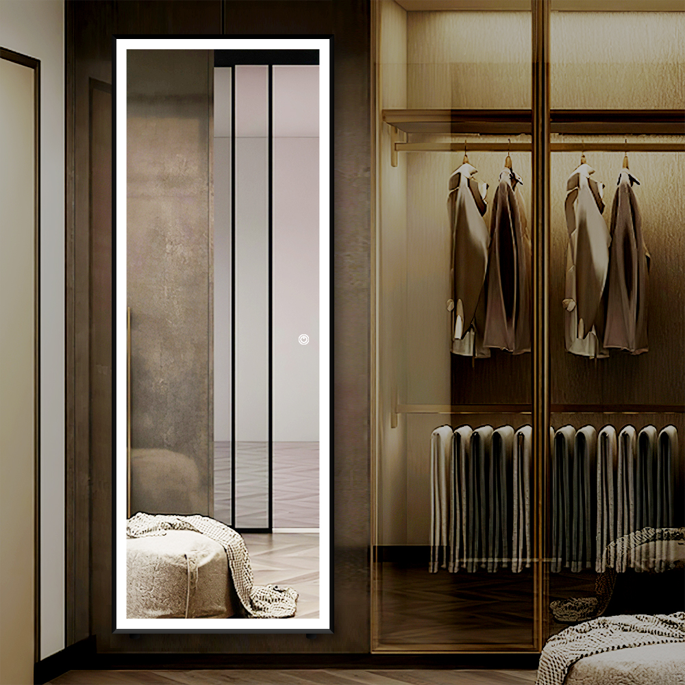 Espejo Rectangular de Cuerpo Entero con Iluminación LED y Sistema Antivaho (60x140 cm)