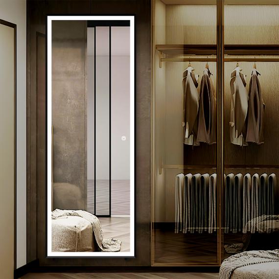 Photo Full-Length Rectangular Mirror with LED Lighting and Anti-Fog System (60x140 cm)