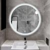 Photo Round Mirror with Front and Rear LED Lighting and Total Anti-Fog (60 cm Diameter)