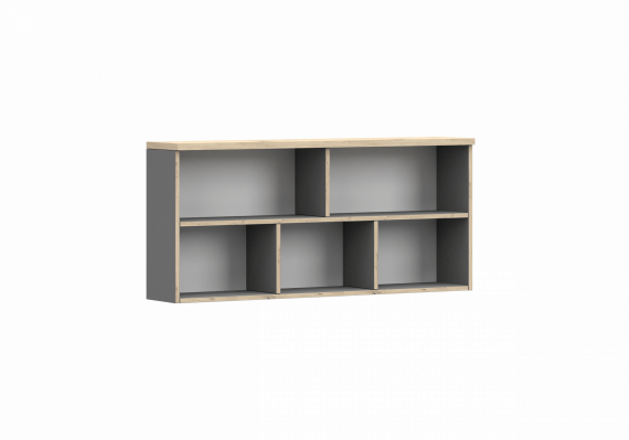 Foto ESTANTE COLGANTE JOY GRIS/ROBLE ARTESANAL