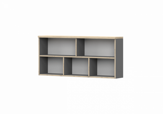 Foto ESTANTE COLGANTE JOY GRIS/ROBLE ARTESANAL