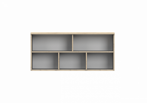 Foto ESTANTE COLGANTE JOY GRIS/ROBLE ARTESANAL