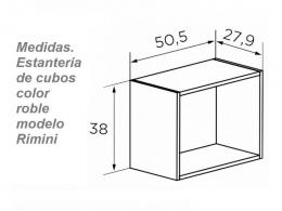 Estantería de cubos color roble Champion, ANDERSEN PINO