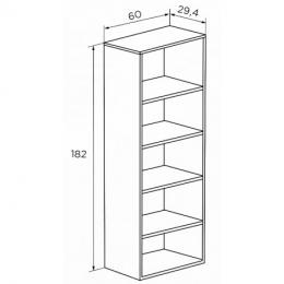 ESTANTERIA 182 CM. MOD.CHAMPION CAMBRIA-BLANCO